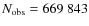 $N_{\rm obs}=669~843$
