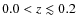 $0.0<z\lesssim0.2$