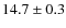 $14.7 \pm 0.3$