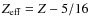 $Z_{{\rm eff}}=Z-5/16$