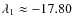 $\lambda_{1}\approx -17.80$