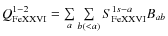 $Q^{1-2}_{{\rm FeXXVI}}=\sum\limits_{a}\sum\limits_{b
(<a)} S^{1s-a}_{{\rm FeXXVI}} B_{ab}$