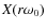 $X(r\omega_0)$