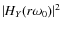 $\abs{H_Y(r\omega_0)}^{2}$