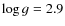 $\log g=2.9$