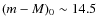 $(m-M)_0\sim 14.5$