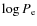 $\log P_{\rm e}$