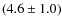 $(4.6\pm1.0)$
