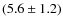 $(5.6\pm1.2)$