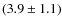 $(3.9\pm1.1)$
