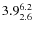 $\rm 3.9^{6.2}_{2.6}$
