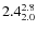 $\rm 2.4^{2.8}_{2.0}$
