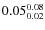 $\rm0.05^{0.08}_{0.02}$