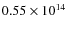 $0.55\times10^{14}$