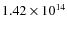 $1.42\times10^{14}$