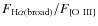 $F_{{\rm H\alpha(broad})} / F_{\rm [O~III]}$