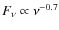 $F_{\nu} \propto \nu^{-0.7}$