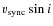 $v_{\rm sync} \sin i$