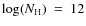 $\log(N_{\rm H})~=~12$