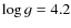 $\log g = 4.2$