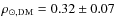 $\rho_{\odot, {\rm DM}} = 0.32 \pm
0.07$