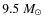 $9.5~M_\odot$