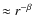 $\approx r^{-\beta}$