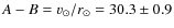 $A-B = v_\odot/r_\odot = 30.3 \pm 0.9$
