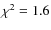 $\chi^2=1.6$