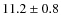 $11.2 \pm 0.8$