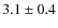 $3.1 \pm 0.4$