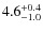 $\rm 4.6^{+0.4}_{-1.0}$