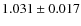 $1.031\pm0.017$