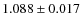 $1.088\pm0.017$