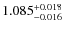 $\rm 1.085^{+0.018}_{-0.016}$