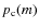 $p_{\rm c}(m)$