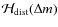 ${\cal{H}}_{\rm dist}(\Delta m)$