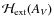 ${\cal{H}}_{\rm ext}(A_V)$