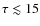 $\tau \lesssim15$