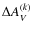 $\Delta A_V^{(k)}$