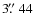 $3\hbox{$.\!\!^{\prime\prime}$ }44$