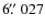 $6\hbox{$.\!\!^{\prime\prime}$ }027$