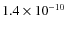 $1.4\times 10^{-10}$