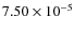 $7.50\times 10^{-5}$