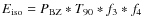 $E_{\rm iso}=P_{\rm BZ}*T_{90}*f_3*f_4$