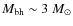 $M_{\rm bh}\sim 3~M_\odot$