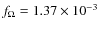 $f_\Omega=1.37\times10^{-3}$