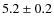 $ 5.2\pm0.2$