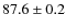 $ 87.6\pm0.2$