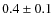$ 0.4\pm0.1$